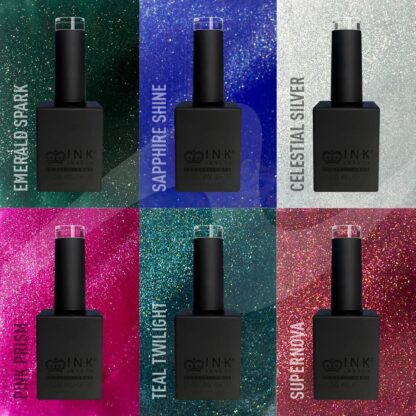 Gel Polish - Galaxy Cat Eye - Emerald Spark - Image 2
